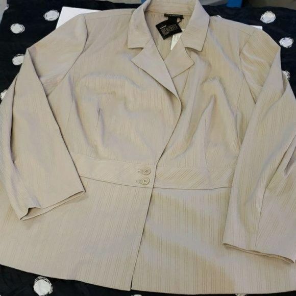 Lane Bryant 26 28‎ NEW with tags Business Office tan blazer jacket - Picture 2 of 7